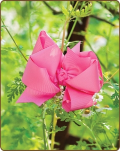 Boutique Twisted Large Bow Shocking Pink