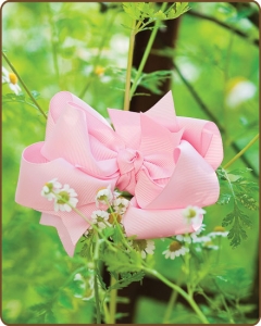 Boutique Twisted Large Bow Lt. Pink
