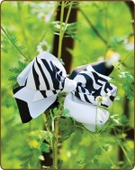 Boutique Twisted Large Bow Black/White Zebra