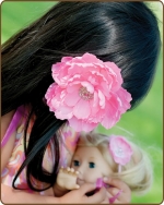Peony Flower Clippie Pink