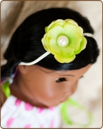 Flower - Artichoke (ittybitty) on Skinny Elastic