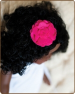 Felt Clippie - Hot Pink Mini