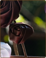 Satin Rose Clippie Brown Mini