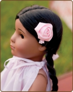 Satin Rose Clippie Lt. Pink Mini