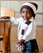 Pink/Brown Stocking Hat