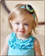 Blue/Green/Brown Flower Crochet Headband