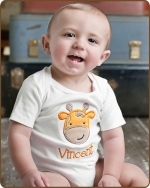 Giraffe White Bodysuit