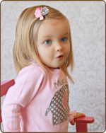 Felt Clippie - Pink/Grey Trio Mini