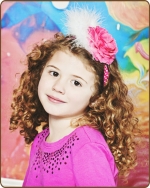 Pink Flower on Polka Dot Fold Over Elastic Headband