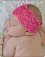 Pink Lace Headband