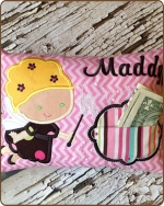 Pink Chevron Tooth Fairy Pillow