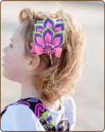 Felt Feather-Shaped Metal Headband - Purple