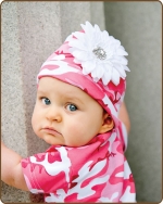 Pink Camo Knit Beanie