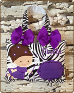 Purple Zebra Tooth Fairy Pillow