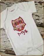 Plaid Owl White Bodysuit