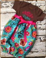 Brown Floral Bubble Outfit