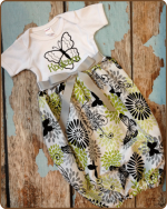 Green/Grey Butterfly Bubble Outfit