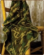 Green Camo Knit Blanket
