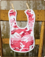Pink Camo Knit Bib