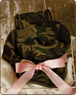 Green Camo Knit Layette Gift set