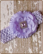 Lavender Crochet Headbands 2.5 inch