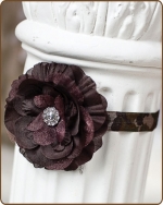 Camo Flower Fold Over Elastic Headband