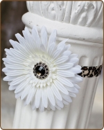 Leopard Flower Fold Over Elastic Headband