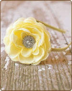 Yellow Butter Flower Satin Lined Metal Headband