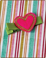 Pink Heart Felt Clippie