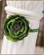 Artichoke Flower Glitter Elastic Headband
