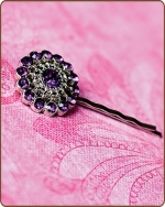 Chloe Bobby Pin in Dark Purple