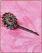 Chloe Bobby Pin in Ruby Red