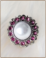 Amelia Filigree Ring in Hot Pink
