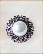 Amelia Filigree Ring in Lavender