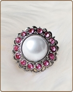 Amelia Filigree Ring in Pink