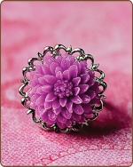Madeline Filigree Ring in Purple