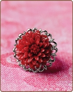 Madeline Filigree Ring in Artichoke