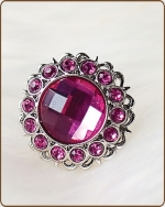 Kayli Filigree Ring in Hot Pink