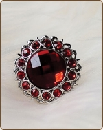 Kayli Filigree Ring in Red