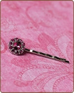 Ittybitty Lauren Bobby Pin in Hot Pink
