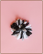 3 inch Korker Black/White Polka