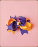 Boutique Twisted Bow Regal Purple/Gold