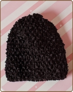Crochet Waffle Beanie Black