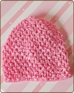 Crochet Waffle Beanie Lt. Pink