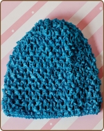 Crochet Waffle Beanie Turquoise