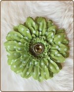 Daisy Flower Clippie Artichoke Polka Dots