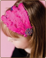 Fuchsia/Purple Feather Headband
