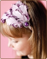 Pink/Purple Feather Headband