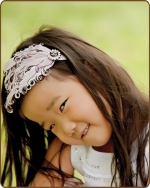 Pale Pink/Brown Feather Headband