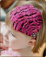 Fuchsia Dyed  Pheasant Headband